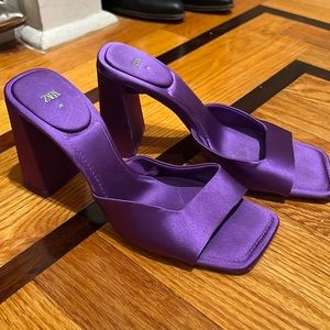 Zara purple heels